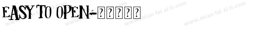 easy to open字体转换